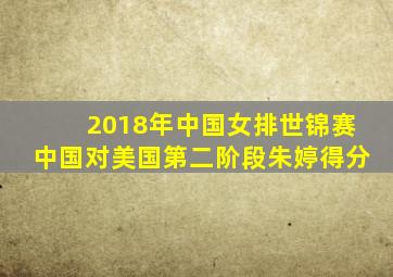 2018年中国女排世锦赛中国对美国第二阶段朱婷得分