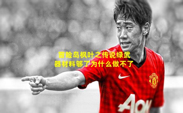 冒险岛枫叶之传说绿武器材料够了为什么做不了