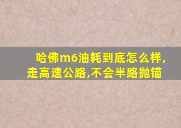 哈佛m6油耗到底怎么样,走高速公路,不会半路抛锚