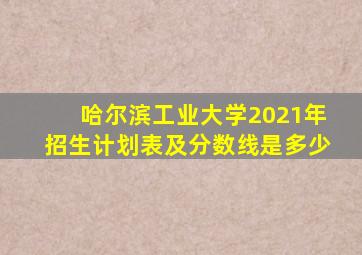 哈尔滨工业大学2021年招生计划表及分数线是多少