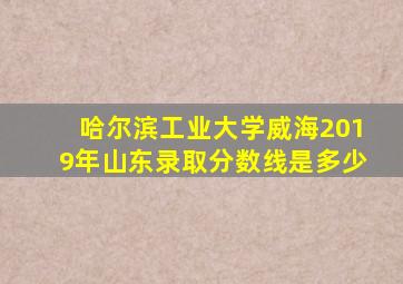 哈尔滨工业大学威海2019年山东录取分数线是多少