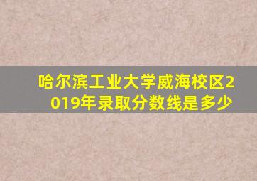 哈尔滨工业大学威海校区2019年录取分数线是多少