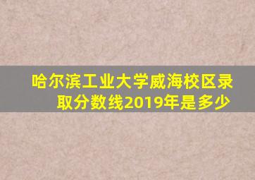 哈尔滨工业大学威海校区录取分数线2019年是多少