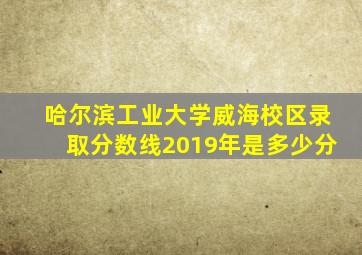 哈尔滨工业大学威海校区录取分数线2019年是多少分