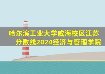 哈尔滨工业大学威海校区江苏分数线2024经济与管理学院