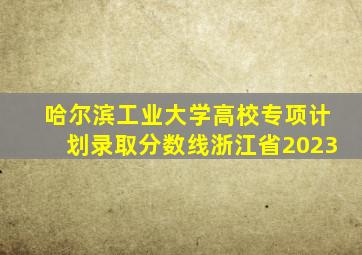 哈尔滨工业大学高校专项计划录取分数线浙江省2023