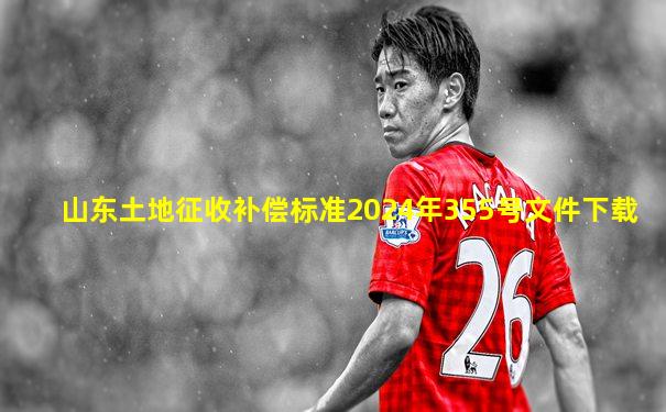 山东土地征收补偿标准2024年355号文件下载