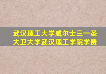 武汉理工大学威尔士三一圣大卫大学武汉理工学院学费