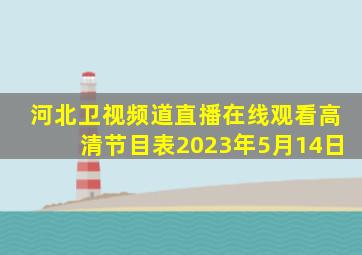 河北卫视频道直播在线观看高清节目表2023年5月14日